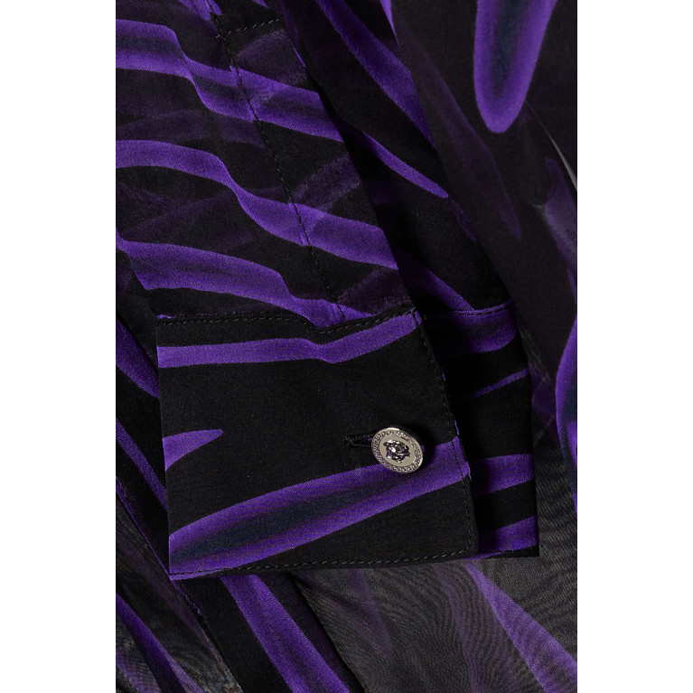 Versace - Zebra-print Sheer Shirt in Silk