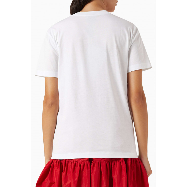 Patou - Curved Logo T-shirt in Organic Cotton-jersey