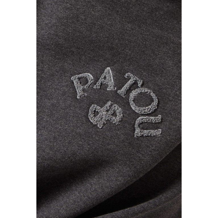 Patou - Bouclette-embroidered Sweatshirt in Organic Cotton Grey