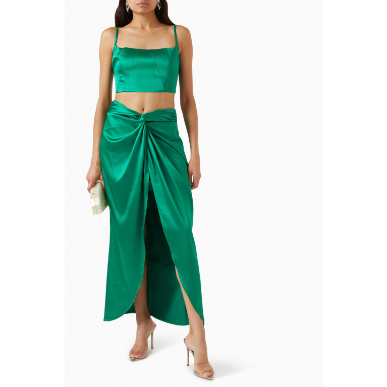 Elle Zeitoune - Marcus Top & Skirt Set Green