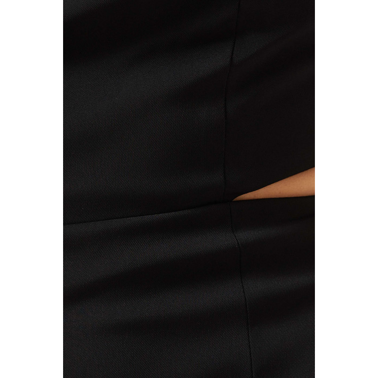 Elle Zeitoune - Valarie One-shoulder Maxi Dress Black