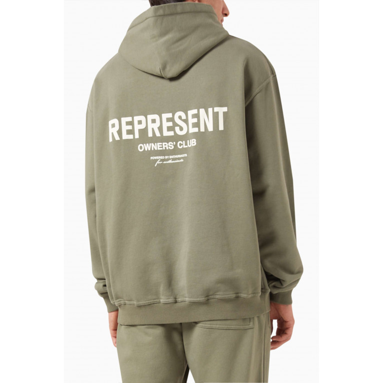 Represent - Owners Club Hoodie in Loopback Jersey Green