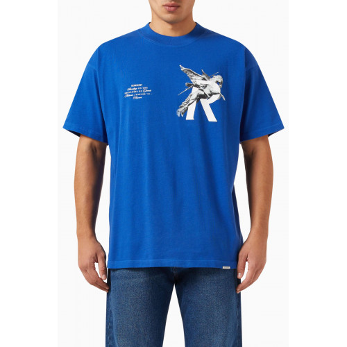 Represent - Giants Graphic-print T-shirt in Cotton-jersey Blue