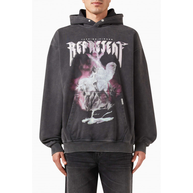 Represent - Fall From Olympus Hoodie in Cotton Grey