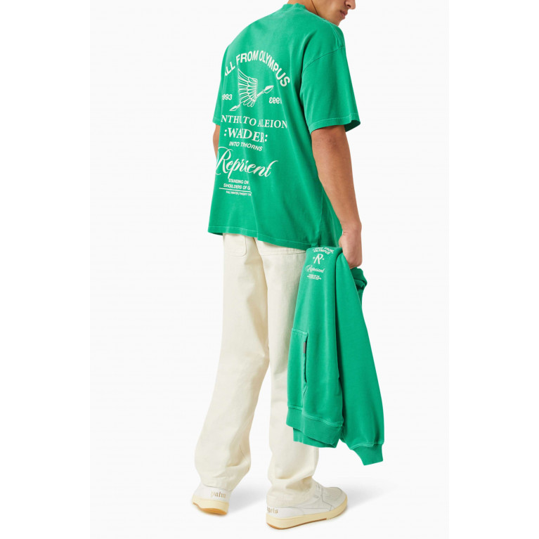 Represent - Fall From Olympus T-shirt in Cotton-jersey Green