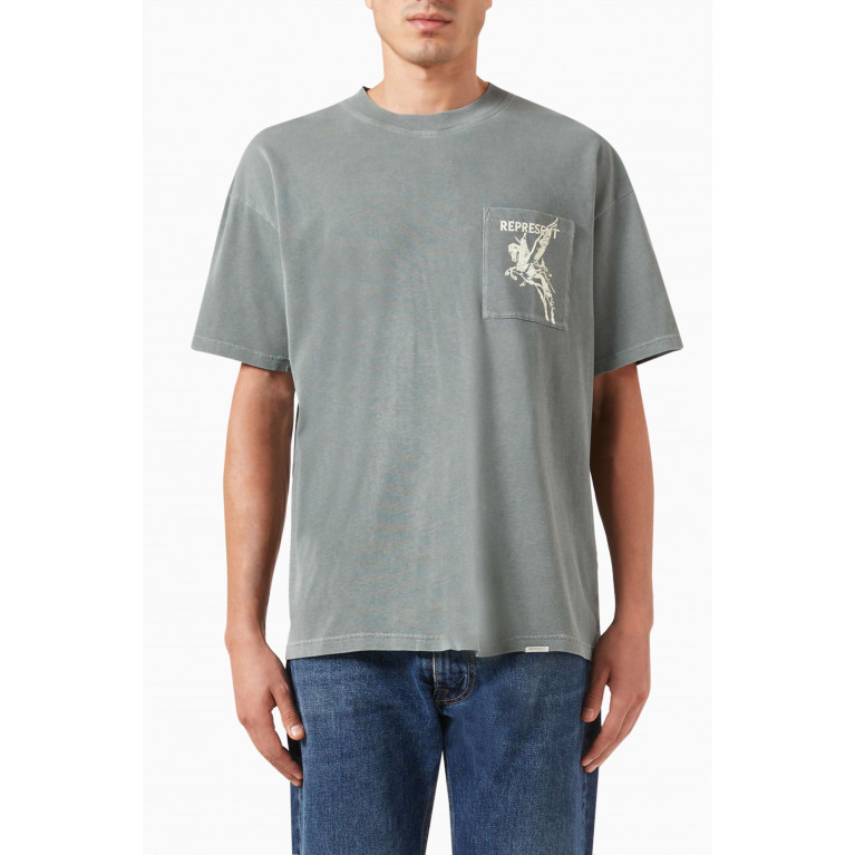 Represent - Power & Speed T-shirt in Cotton Green