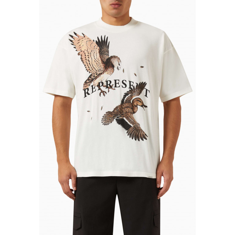 Represent - Birds of Prey T-shirt in Cotton-jersey White