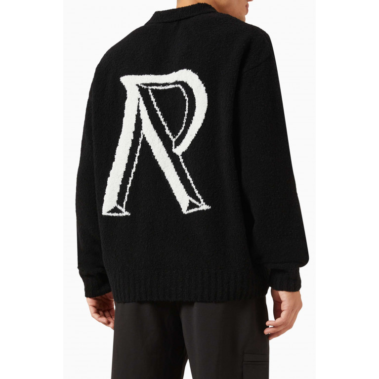 Represent - Initial Polo Sweater in Wool-blend Bouclé
