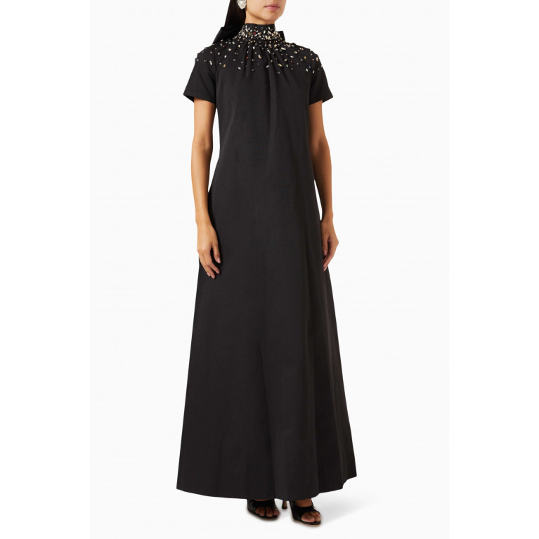 Staud - Ilana Embellished Maxi Dress in Cotton-blend