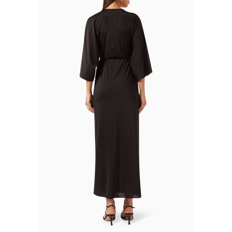 Marella - Finezza Draped Dress in Jersey Black