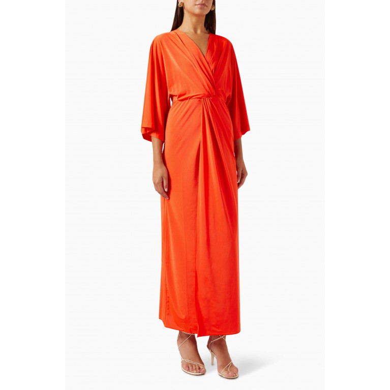 Marella - Finezza Draped Dress in Jersey Orange