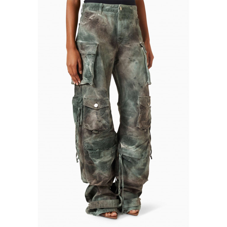 The Attico - Fern Long Pants in Cotton Green