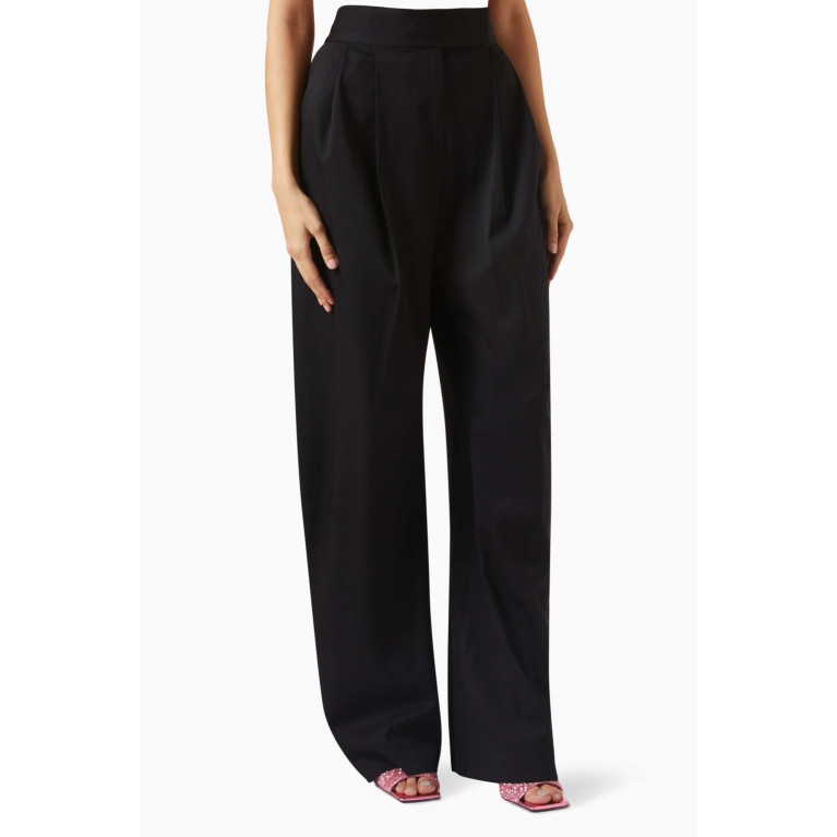 The Attico - Gary Oversized Pants in Wool Black