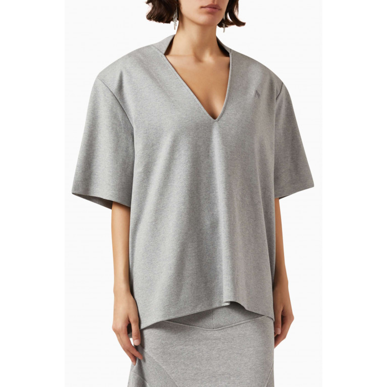 The Attico - Oversized Structured T-shirt in Cotton-fleece