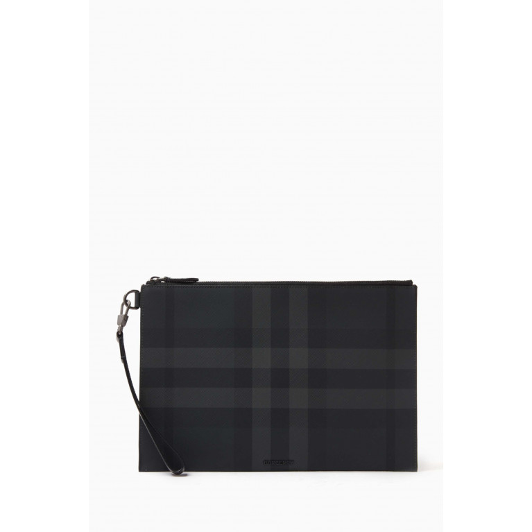 Burberry - Large Zip Pouch in Cotton