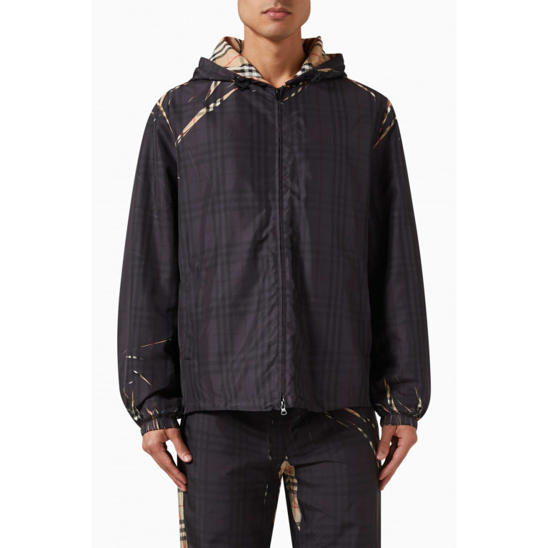 Burberry - Sliced Check Hooded Jacket