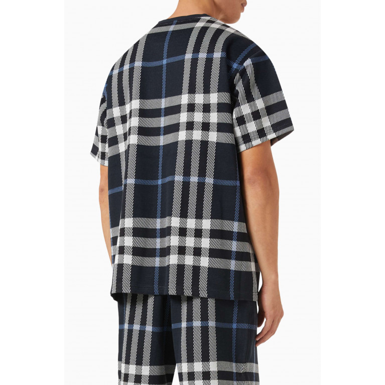 Burberry - Ferrybridge Checkered T-shirt in Cotton Jersey
