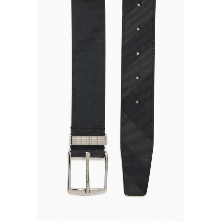 Burberry - MB Check Belt in Leather