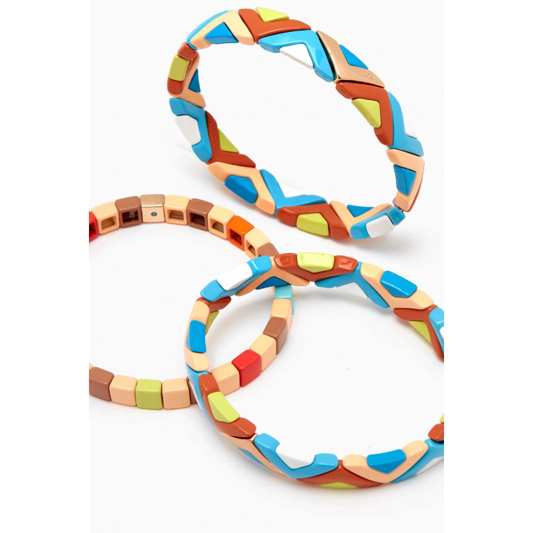 Roxanne Assoulin - Puzzled Bracelets in Enamel, Set of 3