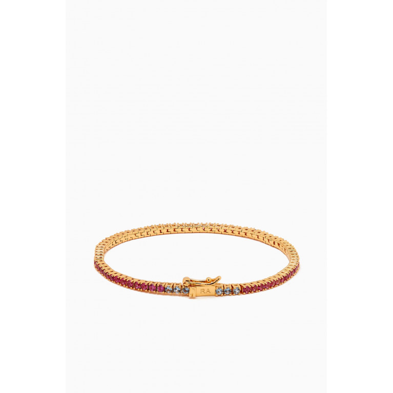 Roxanne Assoulin - Rally Crystal Tennis Bracelet in Gold-plated Brass