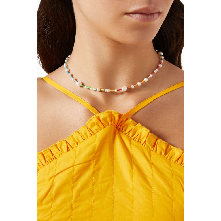 Roxanne Assoulin - The Happy Pearl Necklace in Enamel