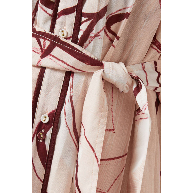 Aje - Beatrice Pleated Midi Dress in Georgette