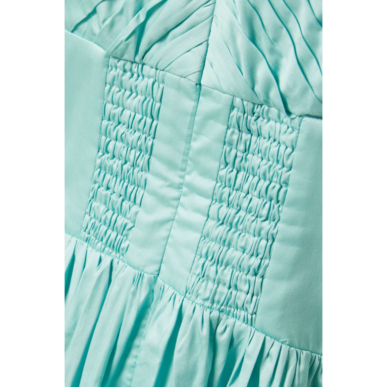 Aje - Gabrielle Puff-sleeve Midi Dress in Cotton