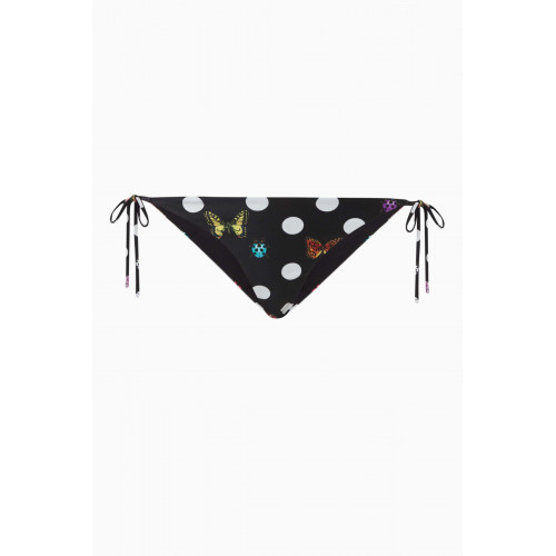 Versace - x Dua Lipa Polka Dot-print Bikini Bottom in Nylon