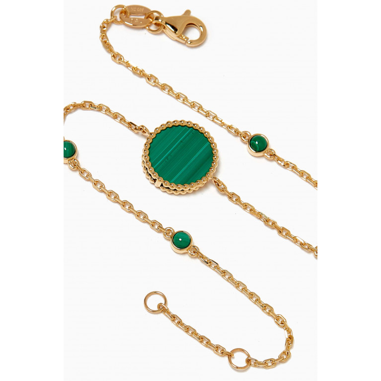 Damas - Lace Petite Malachite & Diamond Bracelet in 18kt Gold