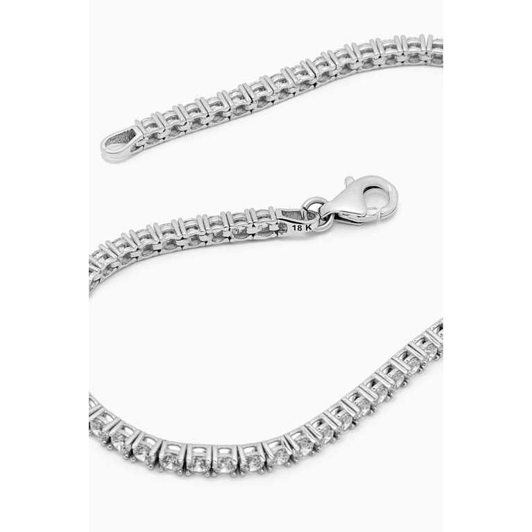 M's Gems - Zoe Crystal Tennis Bracelet in 18kt White Gold