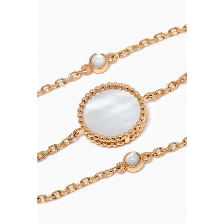 Damas - Lace Petite Mother of Pearl & Diamond Bracelet in 18kt Yellow Gold