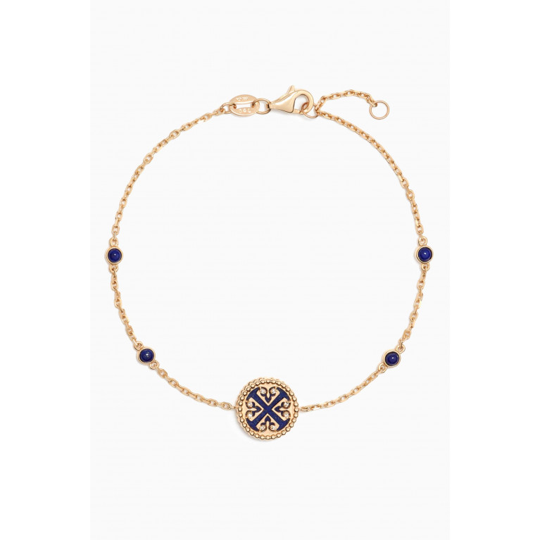 Damas - Lace Petite Lapis Lazuli & Diamond Bracelet in 18kt Yellow Gold