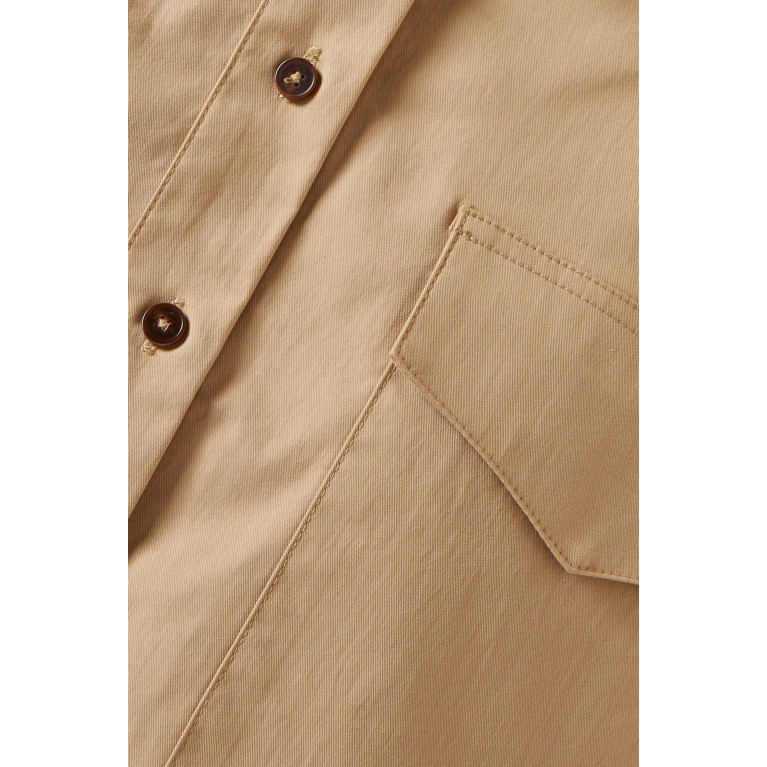 Shona Joy - Sabato Patch-pocket Crop Shirt in Cotton-blend