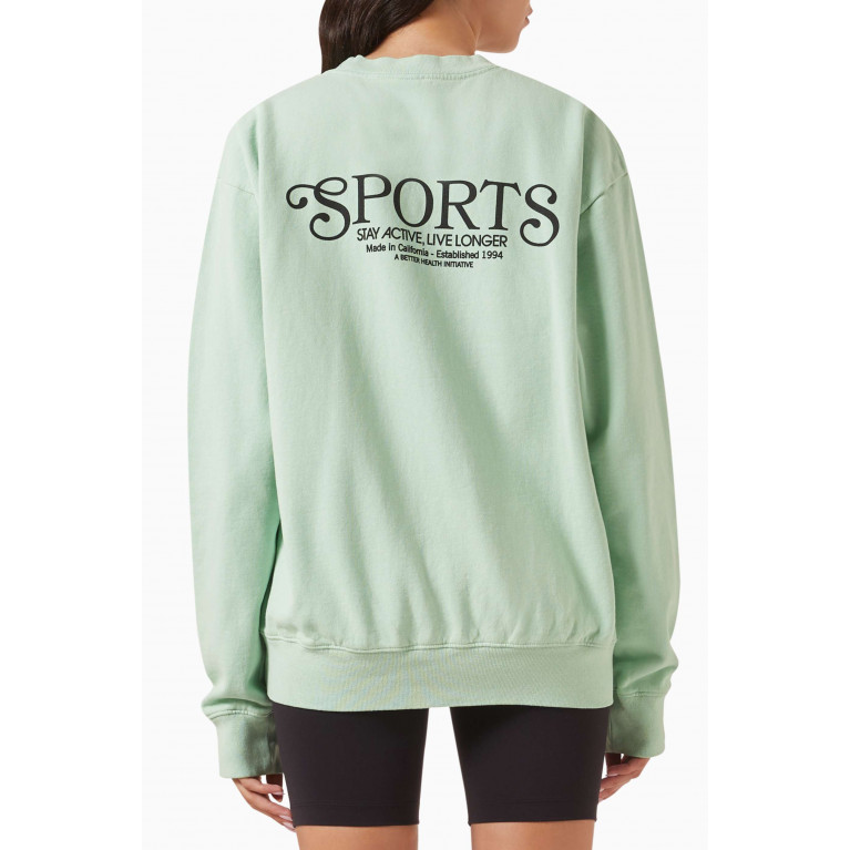 Sporty & Rich - Bardot Sports Sweatshirt in Cotton