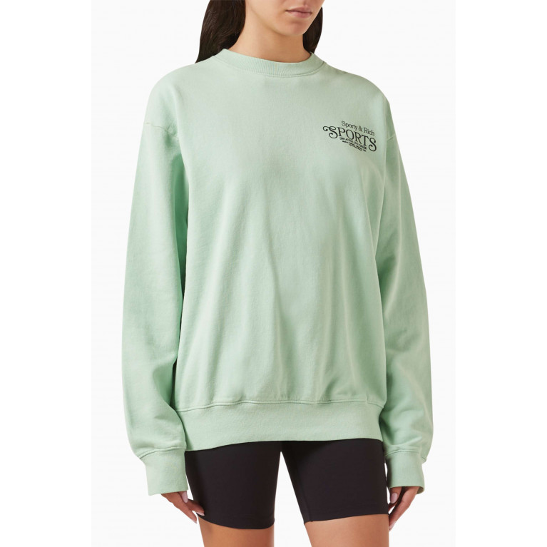 Sporty & Rich - Bardot Sports Sweatshirt in Cotton