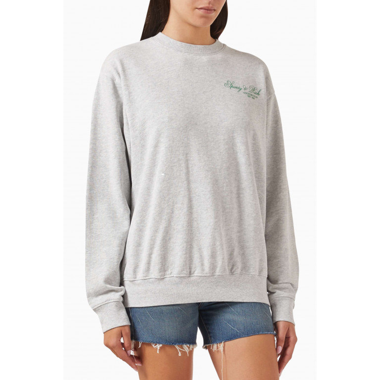 Sporty & Rich - Villa Sweatshirt in Cotton-fleece