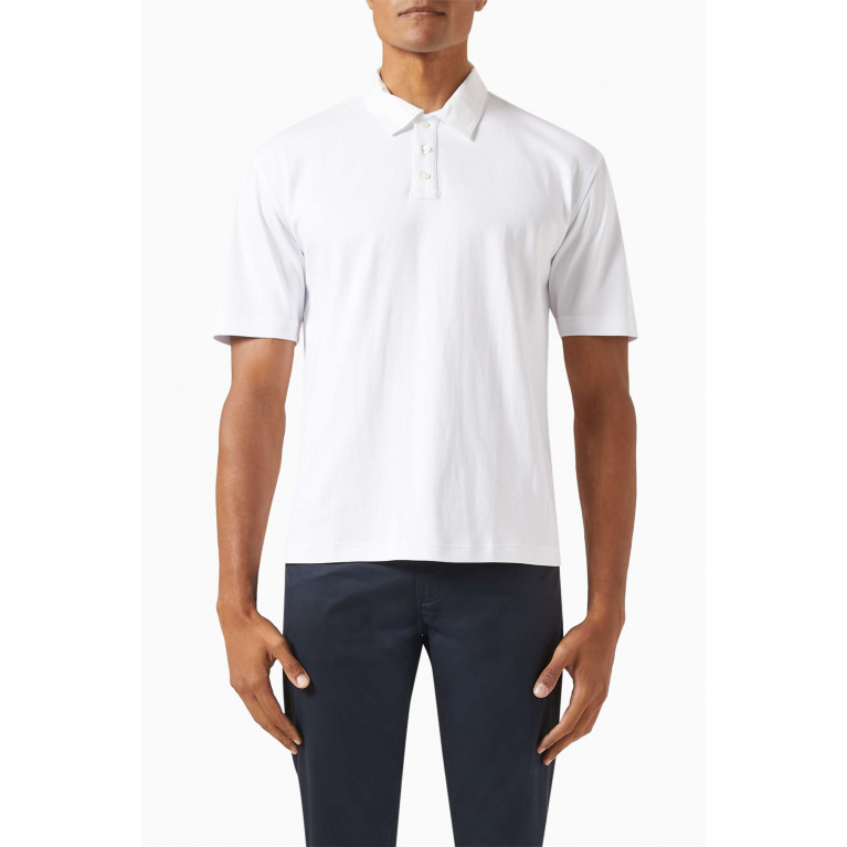 Theory - Carlom Polo Shirt in Cotton White