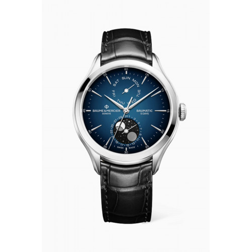 Baume & Mercier - Clifton Automatic Moon Phase Steel Watch, 43mm