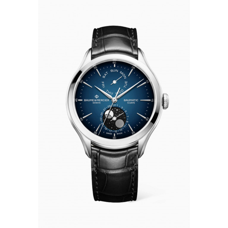Baume & Mercier - Clifton Automatic Moon Phase Steel Watch, 43mm