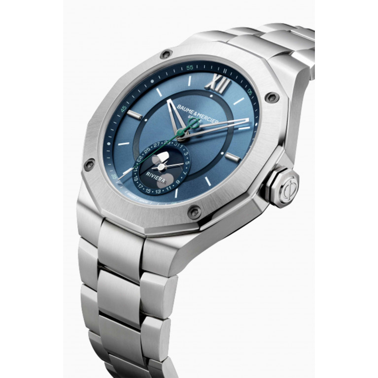 Baume & Mercier - Riviera Automatic Moon Phase Steel Watch, 43mm