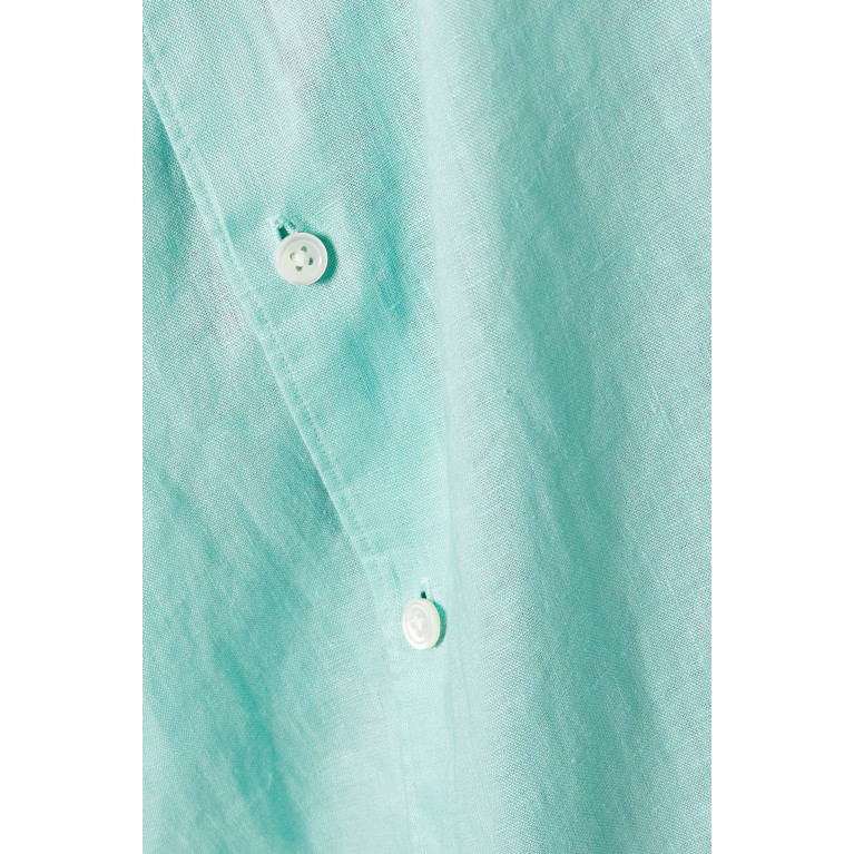Theory - Irving Shirt in Relaxed Linen Green