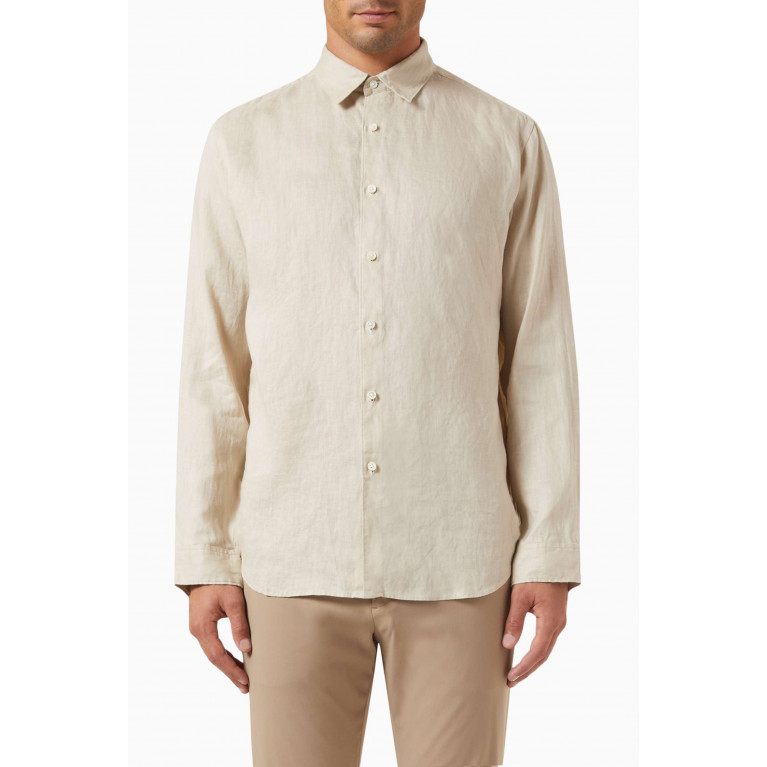 Theory - Irving Shirt in Relaxed Linen Neutral