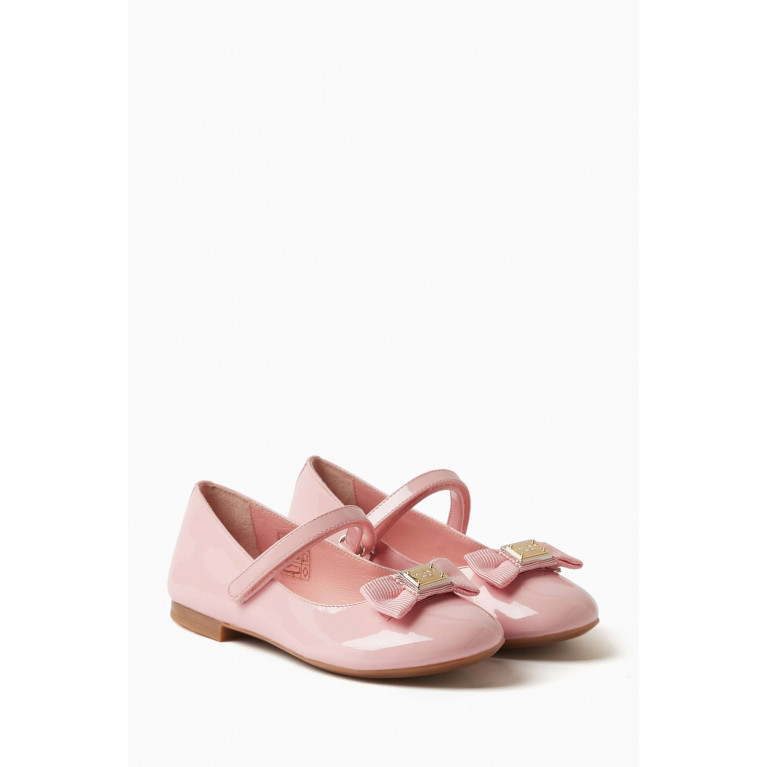 Dolce & Gabbana - Bow Ballerina Flats in Patent Leather