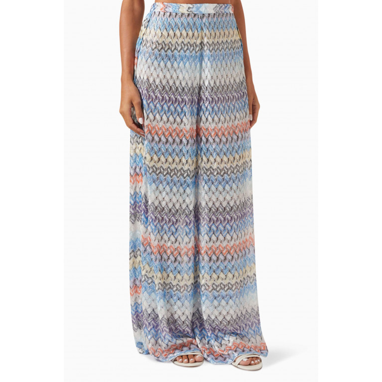 Missoni - Coverup Wide-leg Pants in Laminated Lace