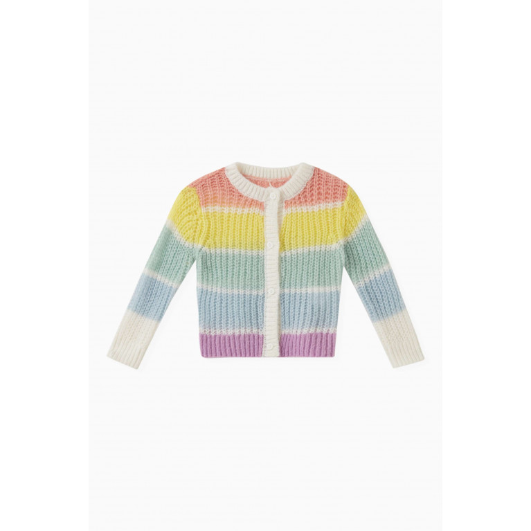 Stella McCartney - Rainbow-print Knit Cardigan in Cotton