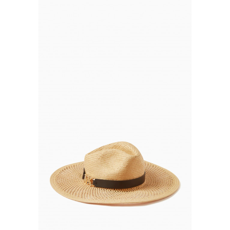MICHAEL KORS - Fedora Hat in Woven Straw