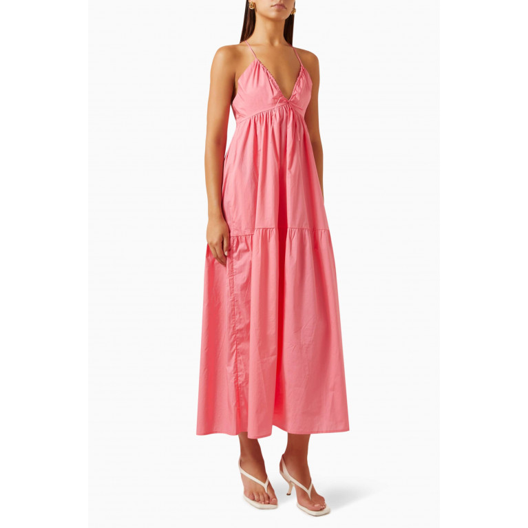 Bird & Knoll - Hana Maxi Dress in Cotton Pink