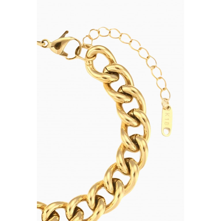 The Jewels Jar - Anchor Bracelet in 18kt Gold-plated Stainless Steel