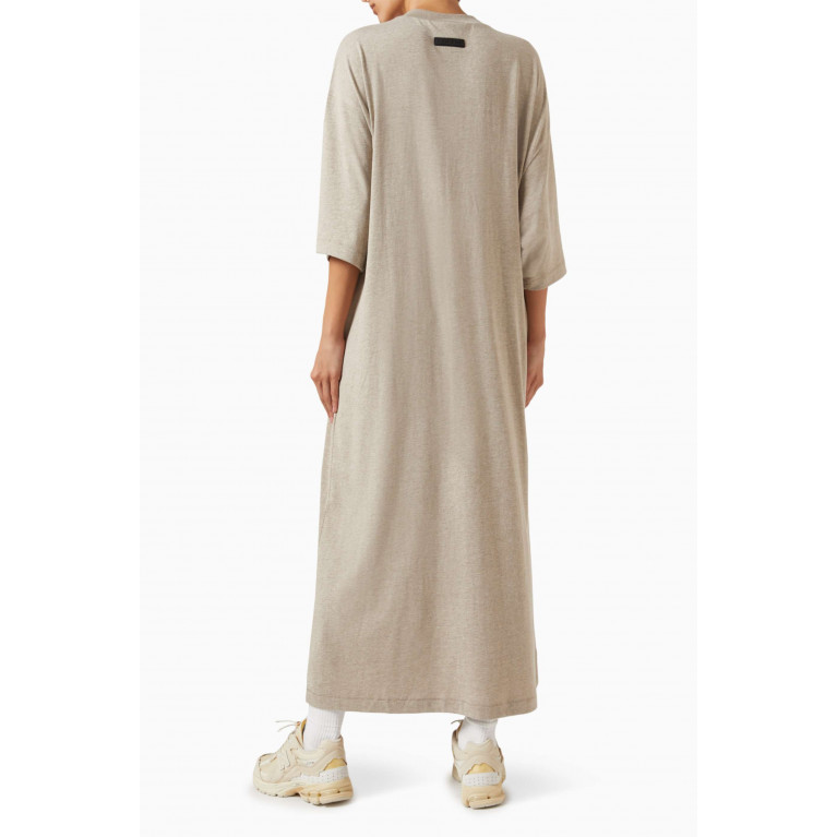 Fear of God Essentials - 3/4 Sleeve Maxi Dress in Cotton-jersey