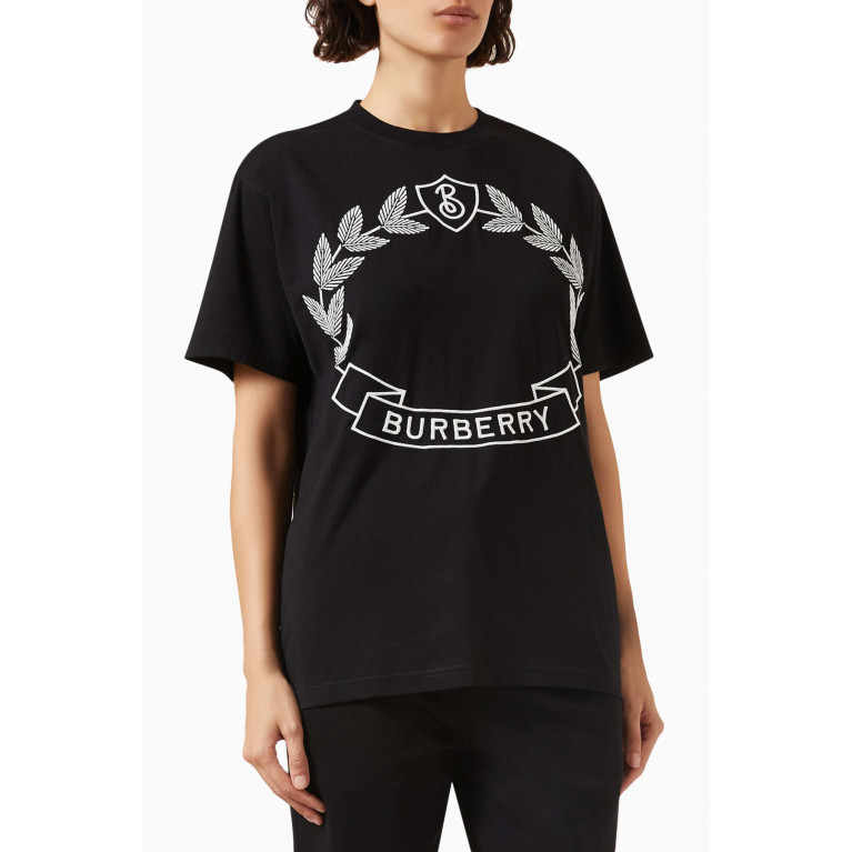 Burberry - Oak Leaf Crest Oversized T-shirt in Cotton